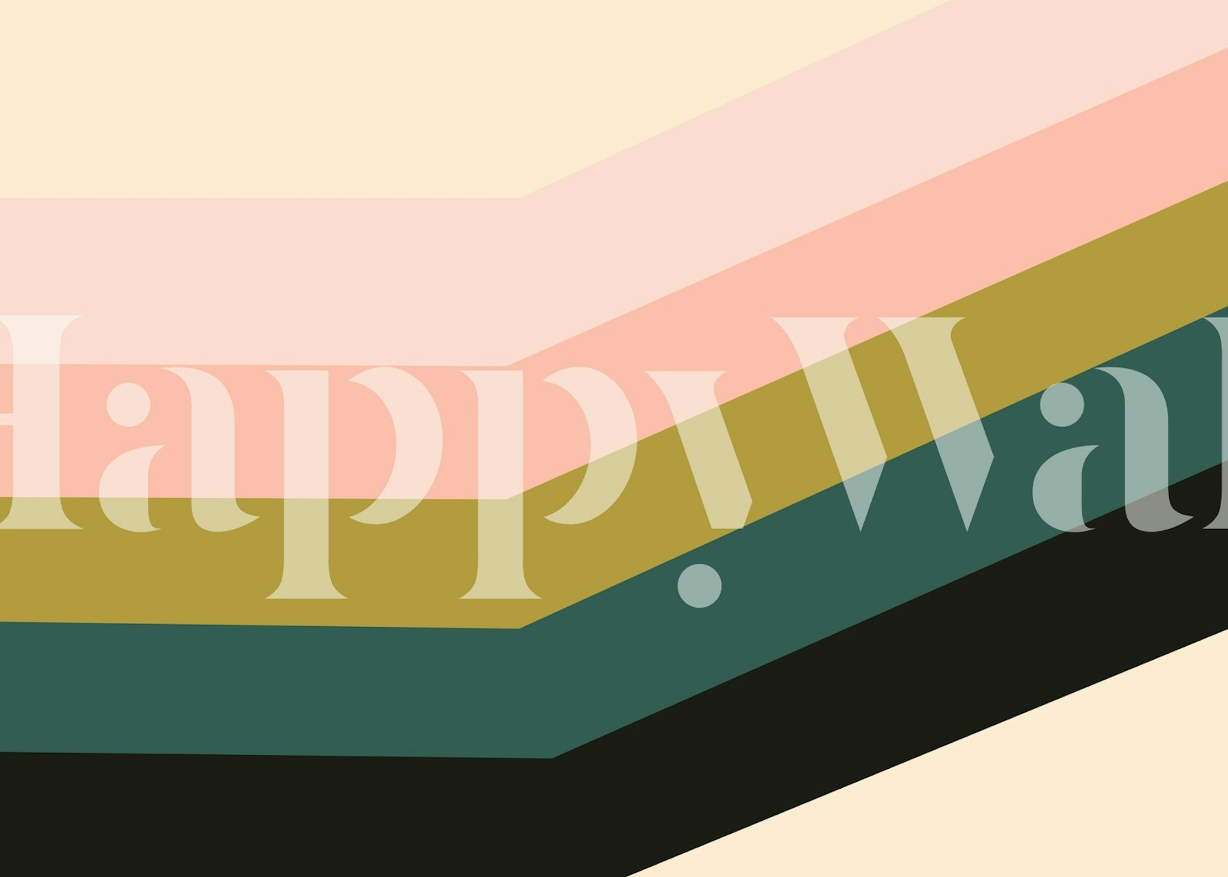 Earth Tone Chevron Stripe Abstract tapetti huoneessa