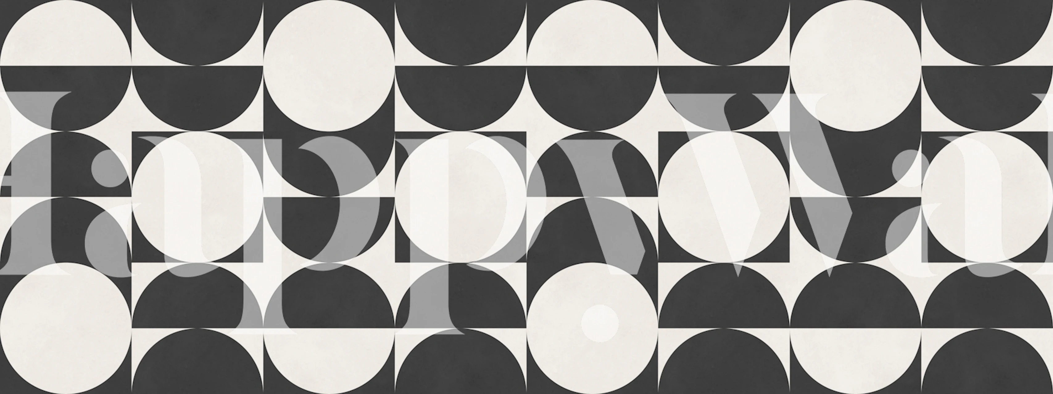 Geometric Circles Harmony wallpaper in a room