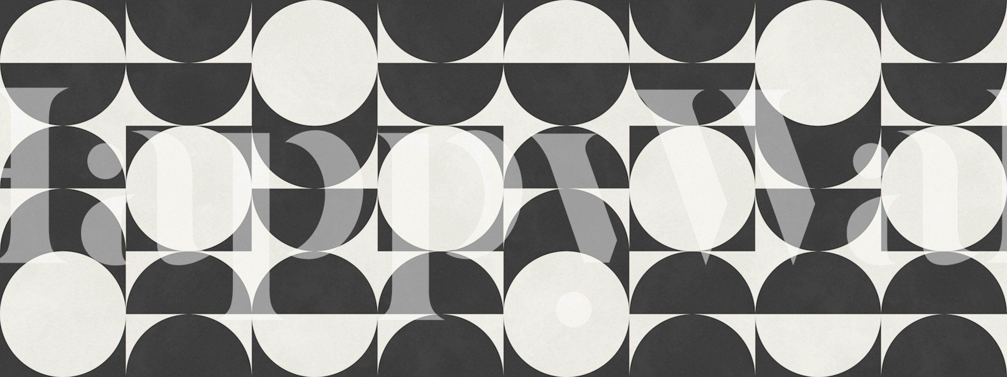 Tapeta Geometric Circles Harmony w pokoju