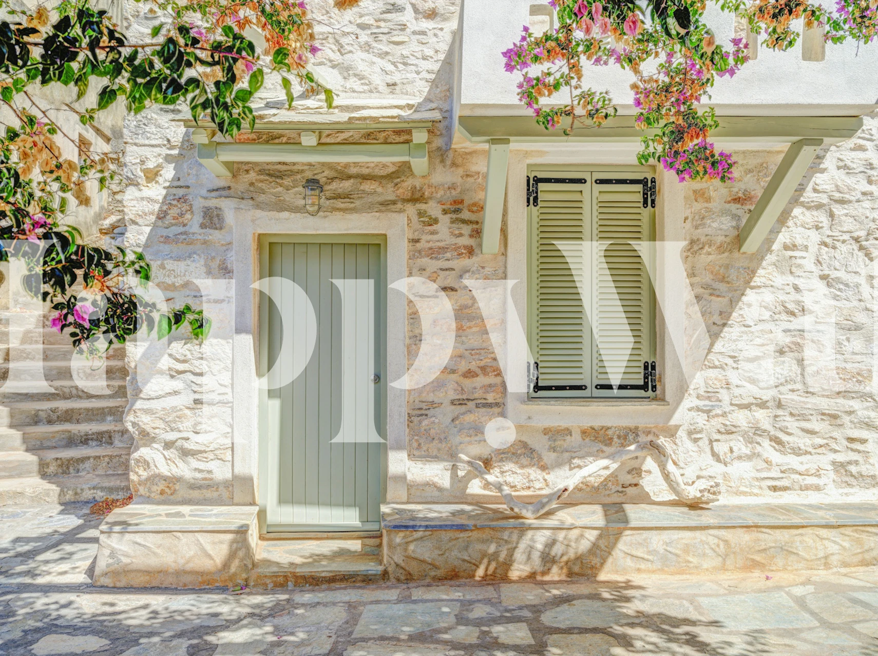 Mediterranean Doorway Charm Tapete in einem Raum