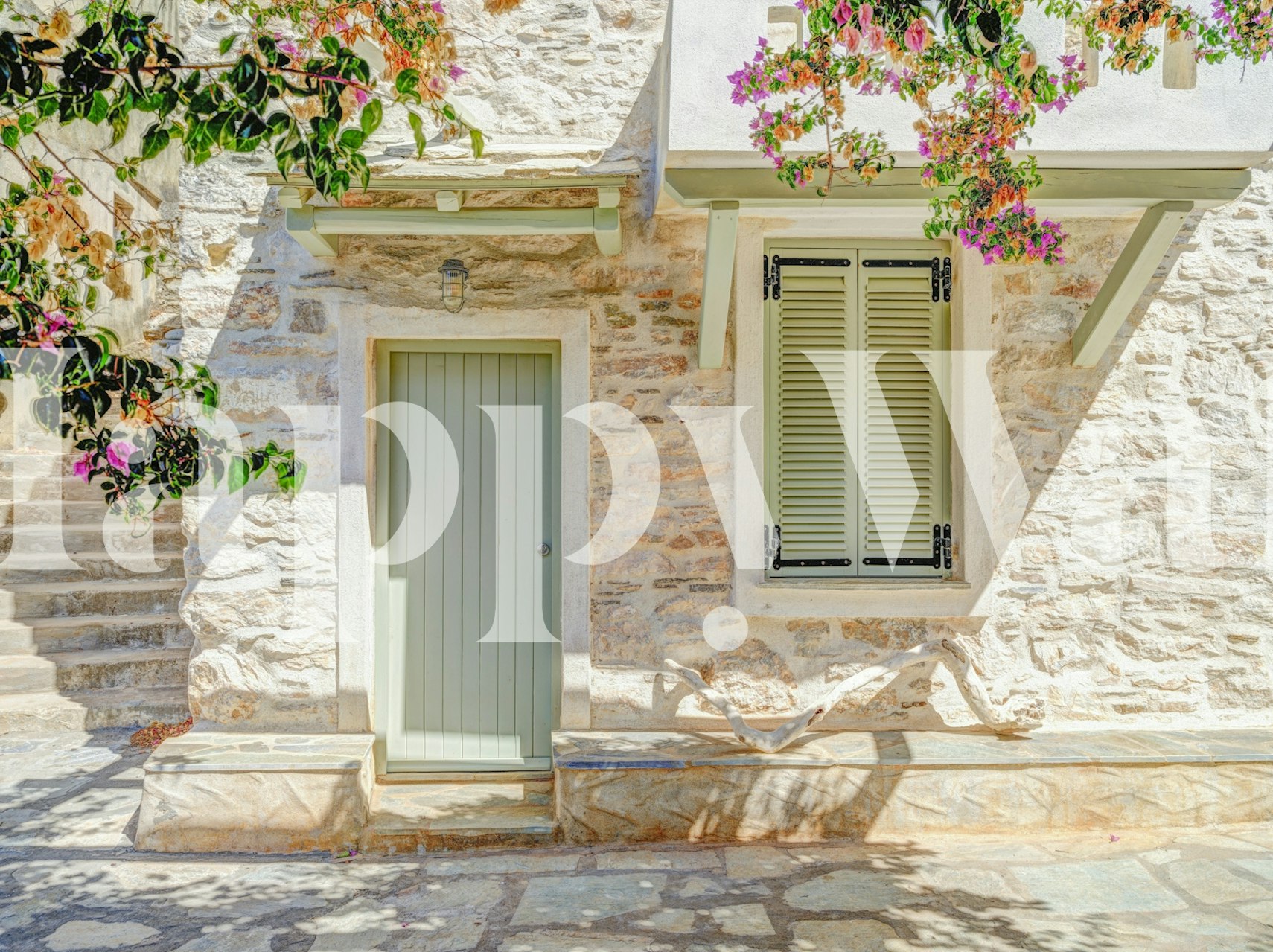 Papier peint Mediterranean Doorway Charm dans une pièce