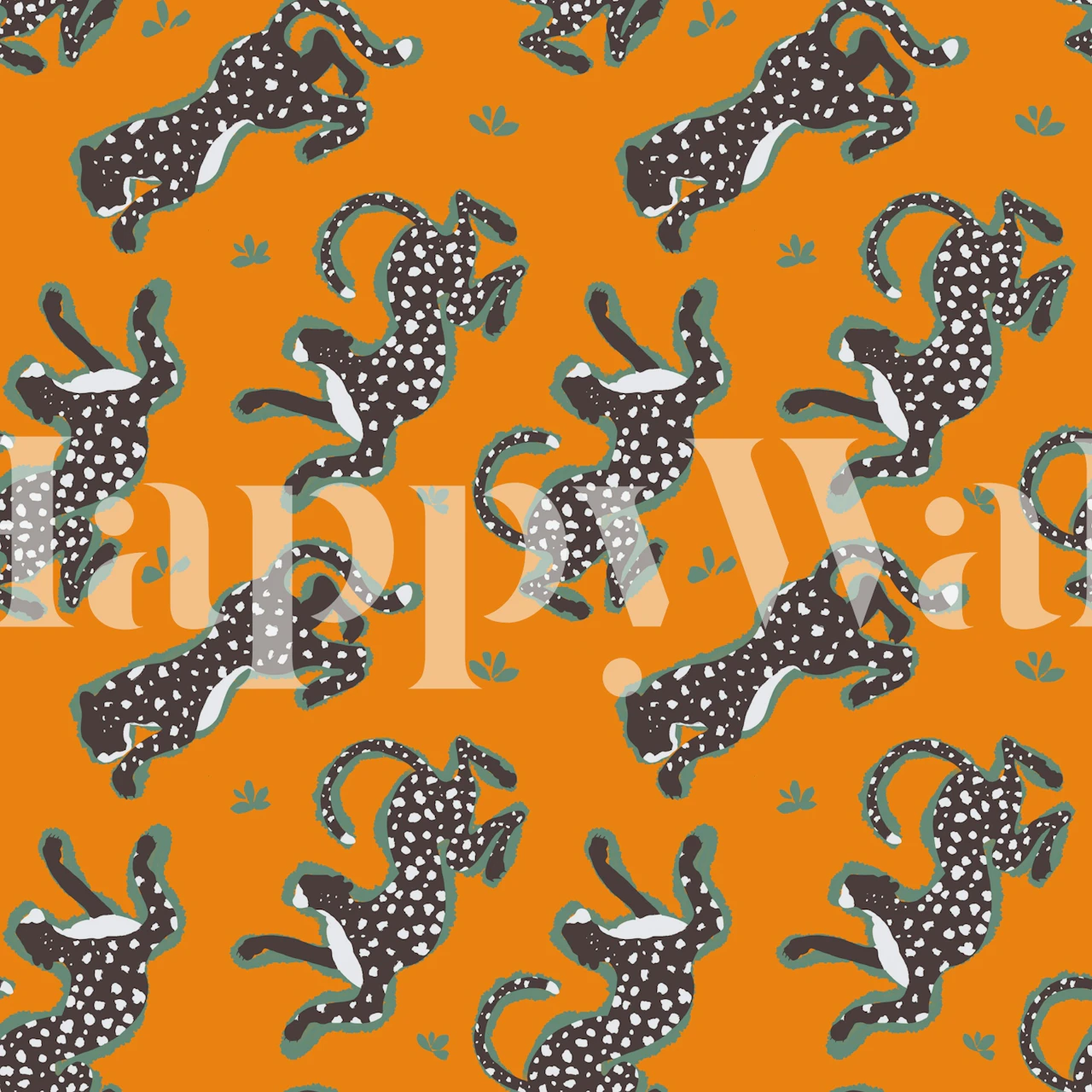 Jungle Cat Safari wallpaper in a room