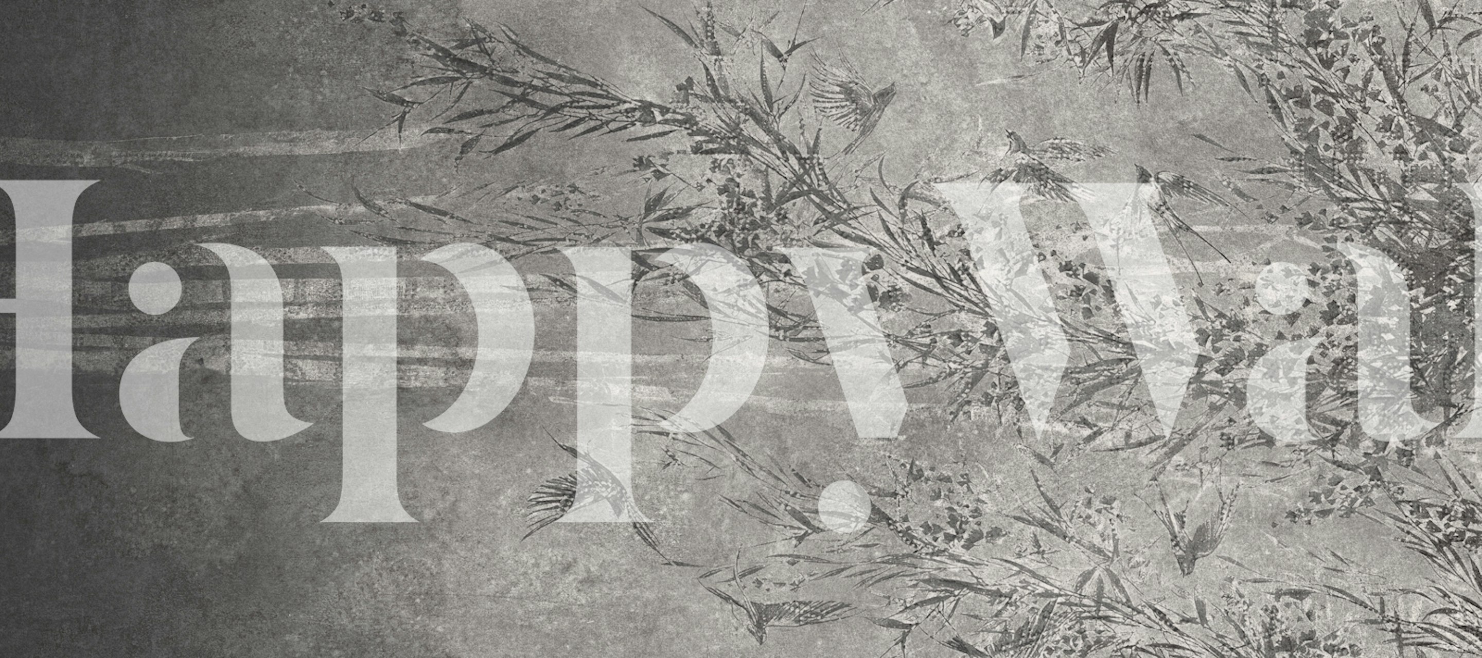 Monochrome Bamboo Symphony wallpaper in a room