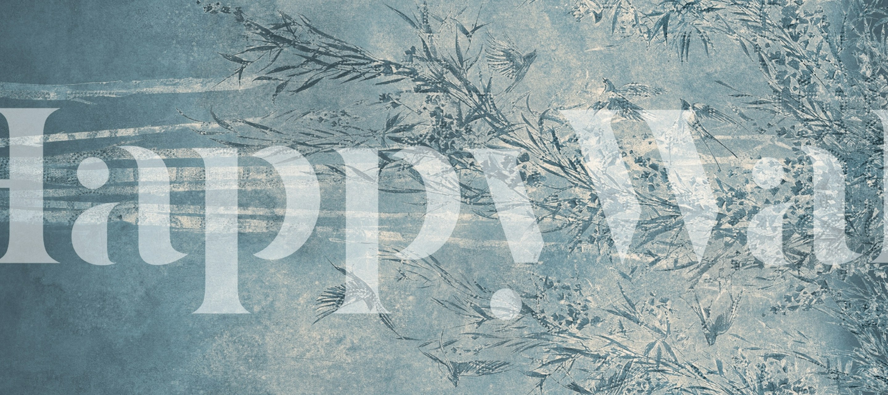 Azure Bamboo Symphony behang in een kamer