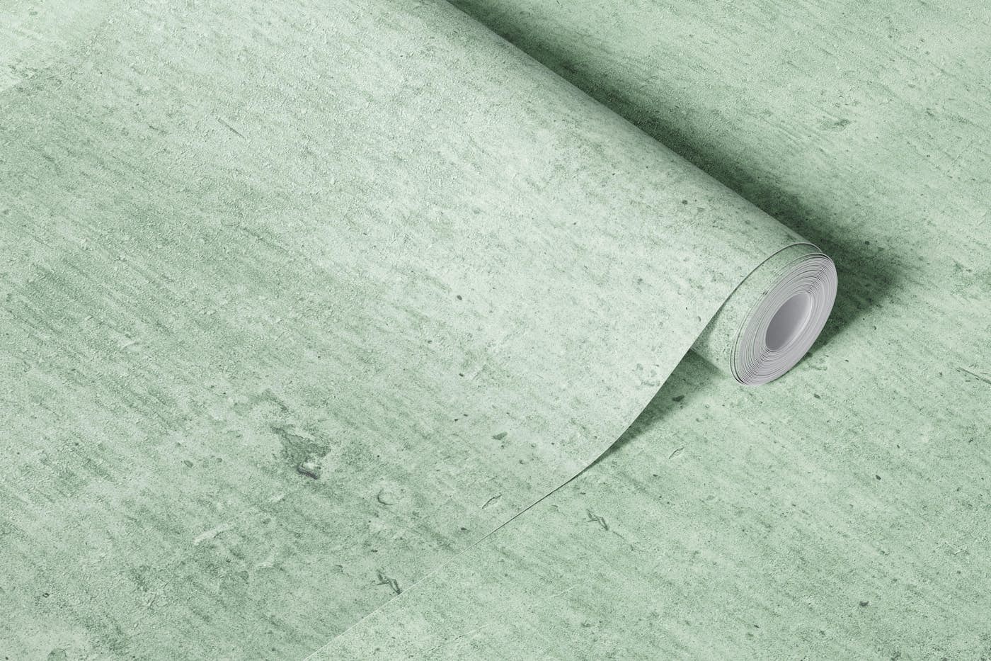 Soft Green Cement Look wallpaper roll