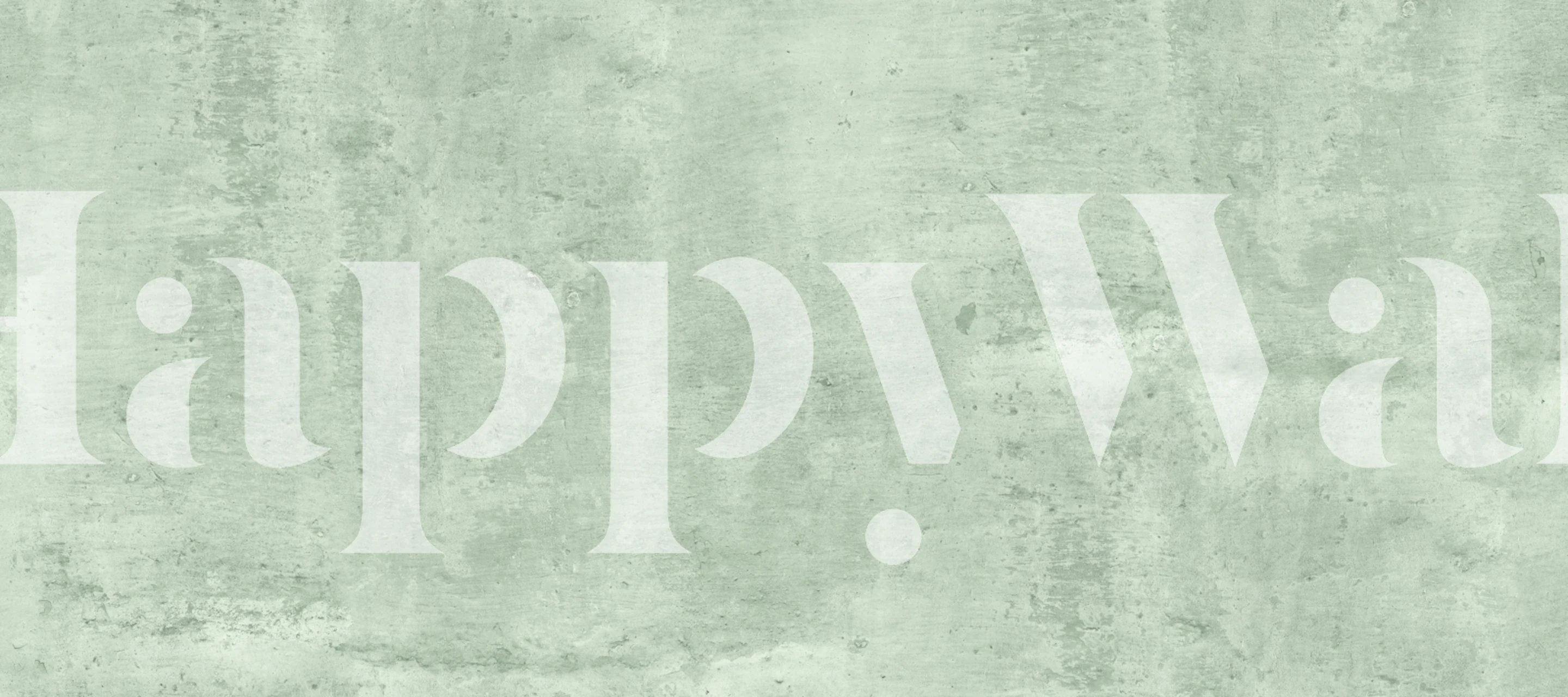 Carta da parati Soft Green Cement Look in una stanza