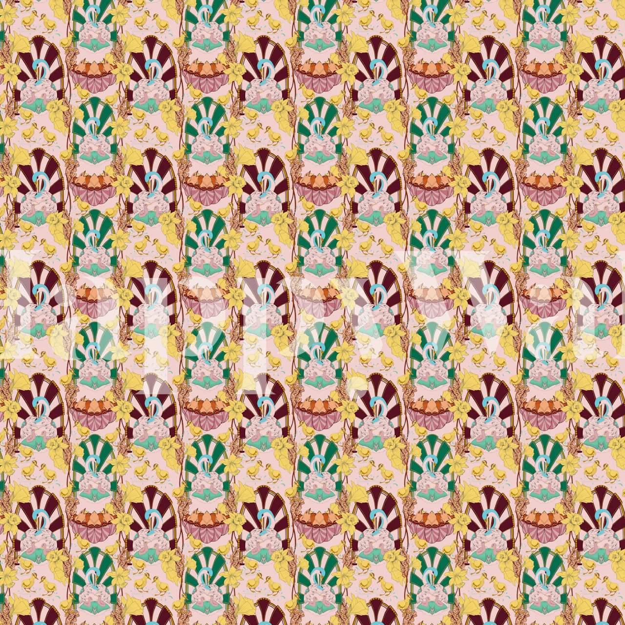 Hatchlings Spring Deco papier peint dans une pièce