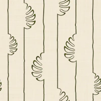 Calming monstera stripes cream tapet