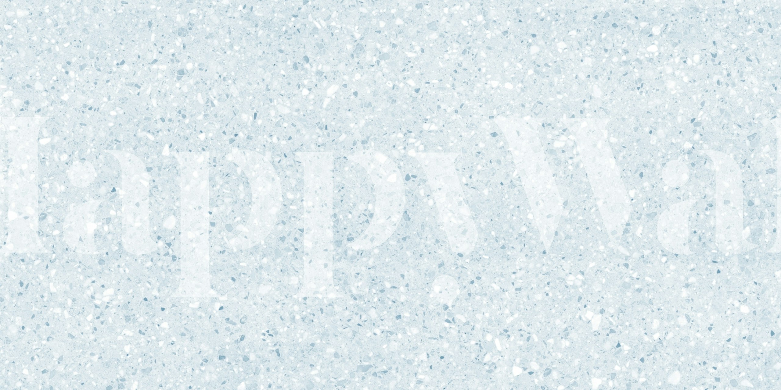 Ice Blue Terrazzo Marble wallpaper in a room