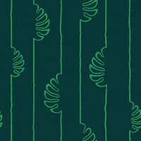 Calming monstera stripes opal green tapet