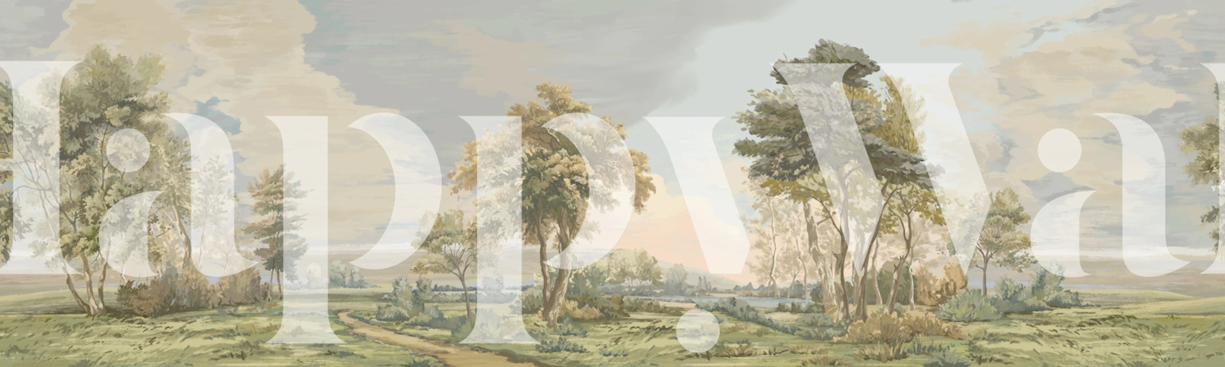 Papier peint Landscape dans un cadre de pièce