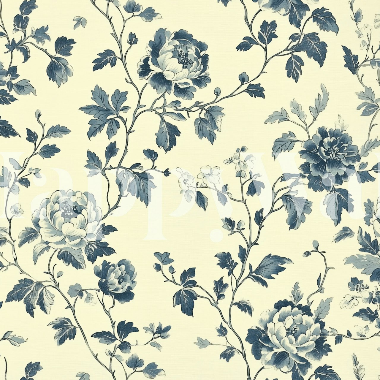Floral vines wallpaper in un interno moderno