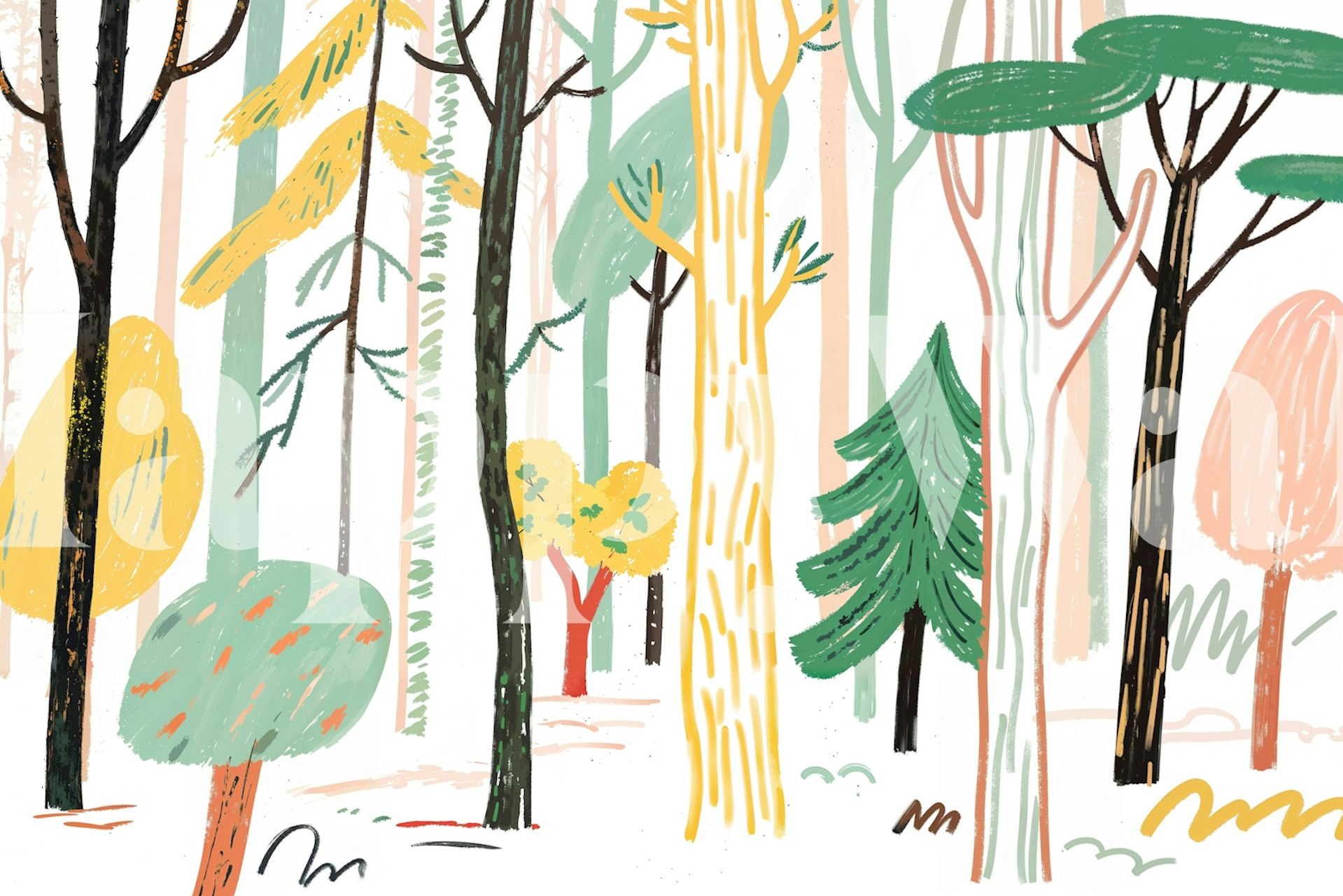 Whimsical Woodland Dream Wallpaper happywall com