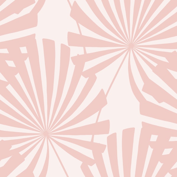 Mediterranean Palm Leaves - Soft Pink 2