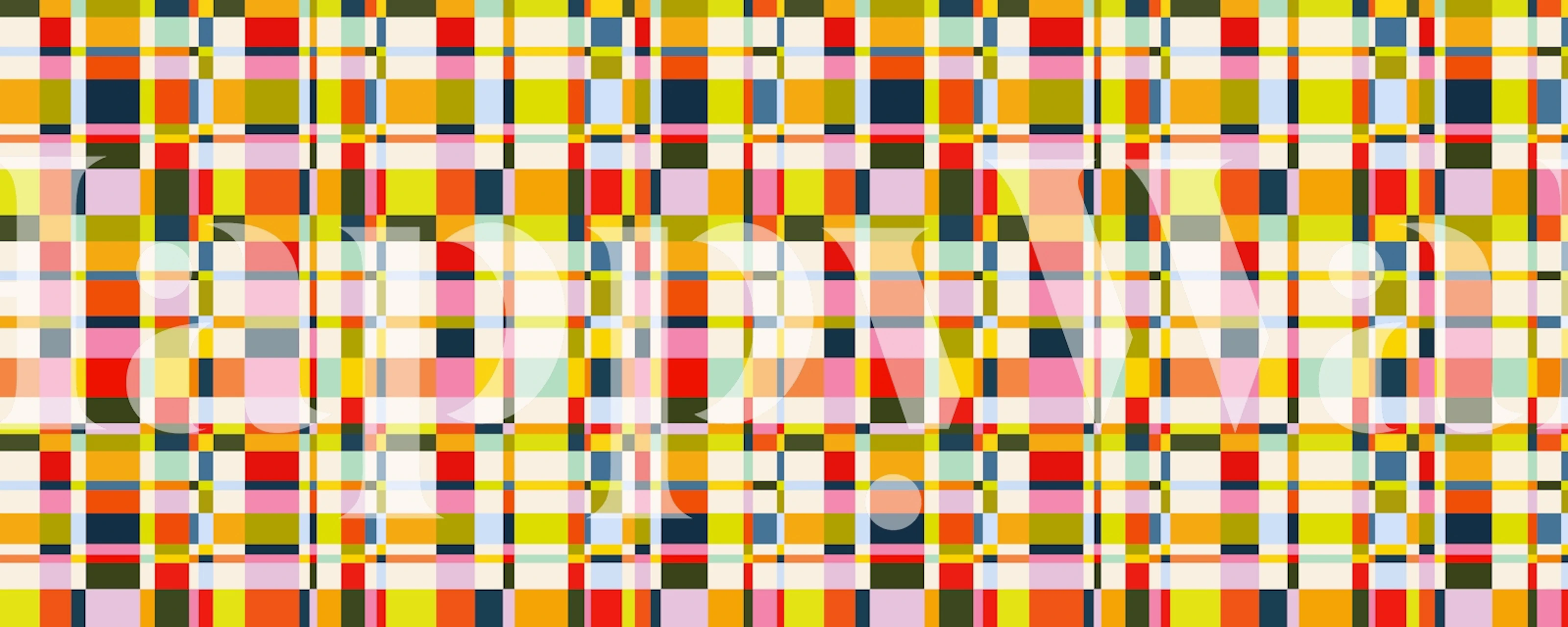 Multicolor checkerboard pattern in bright hues wallpaper