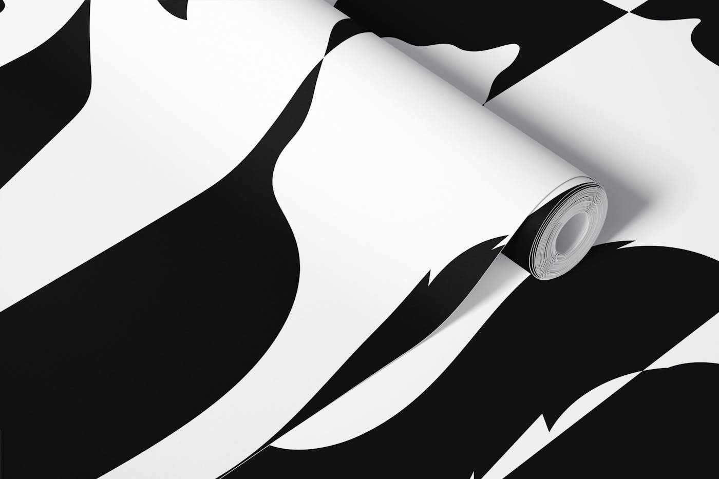 Monochrome Cat Silhouettes wallpaper roll