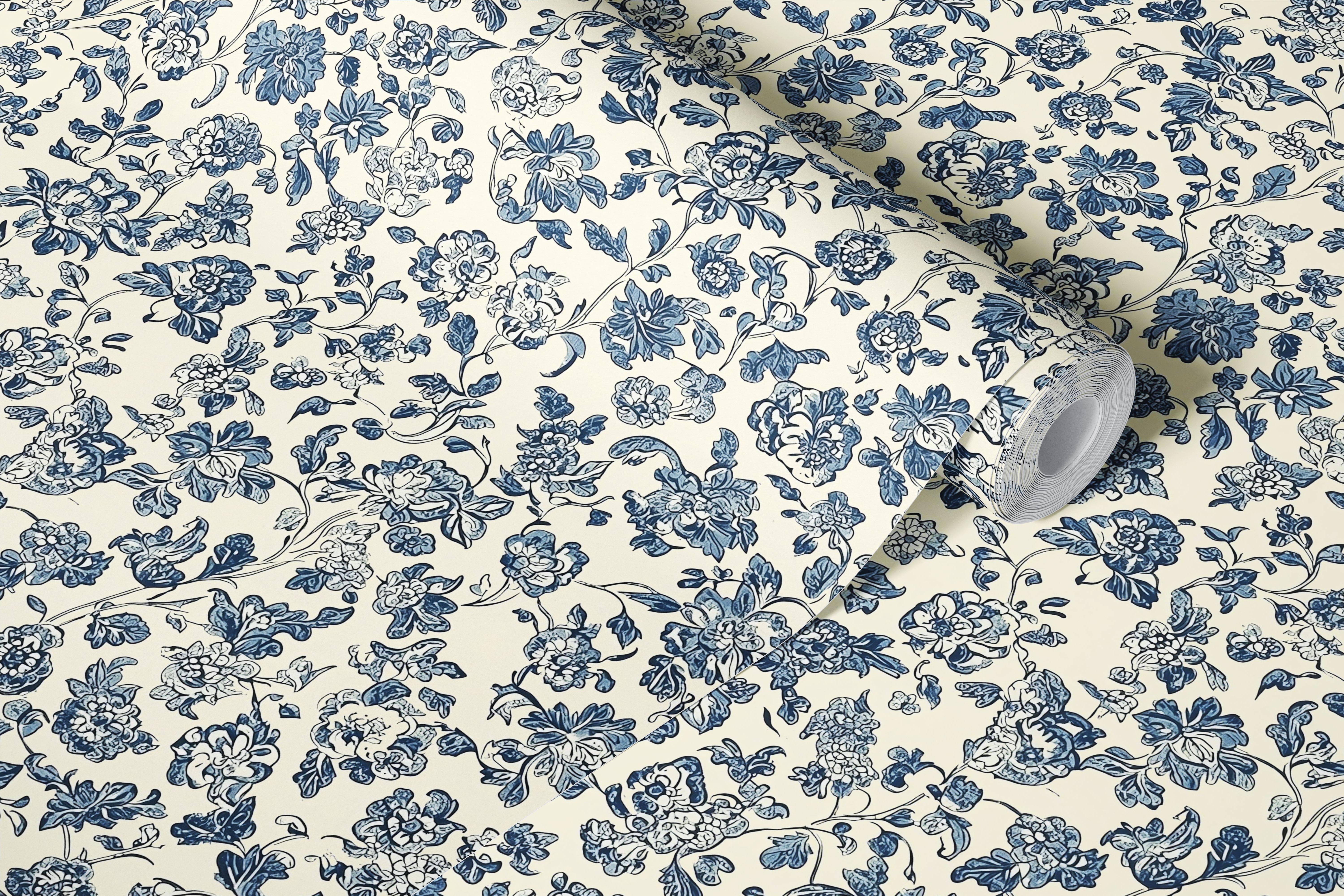 Toile de Jouy wallpaper design in a room