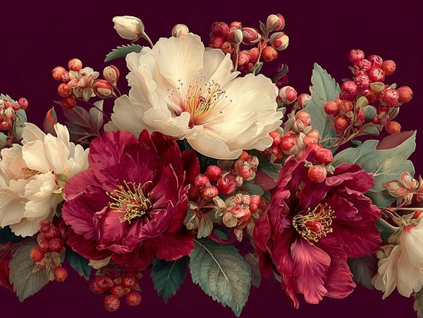 Burgundy Blossom Delight