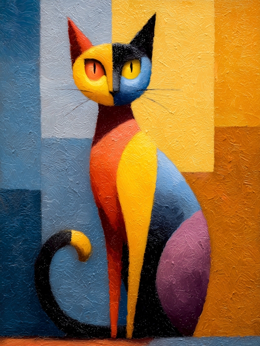 Colorful Abstract Cats Colorful Cat Abstract Wallpaper