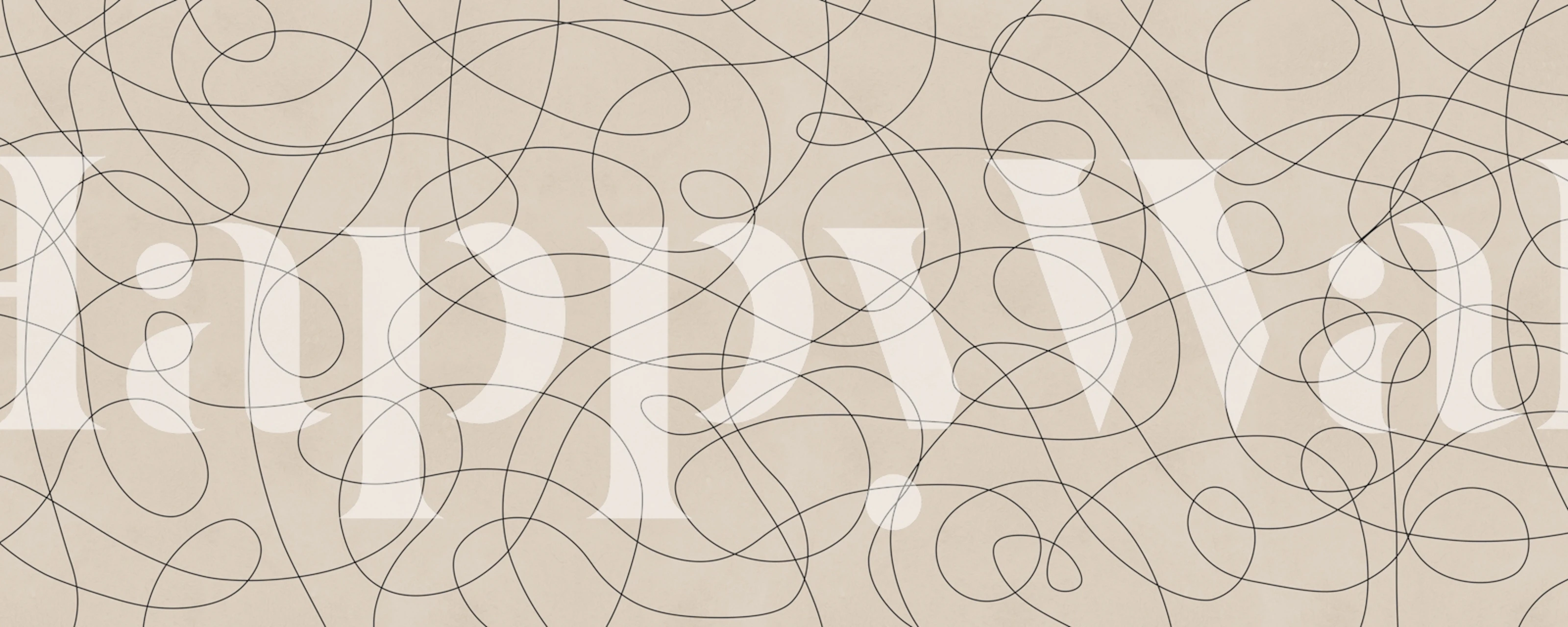 Sophisticated Line Maze-tapet i ett rum