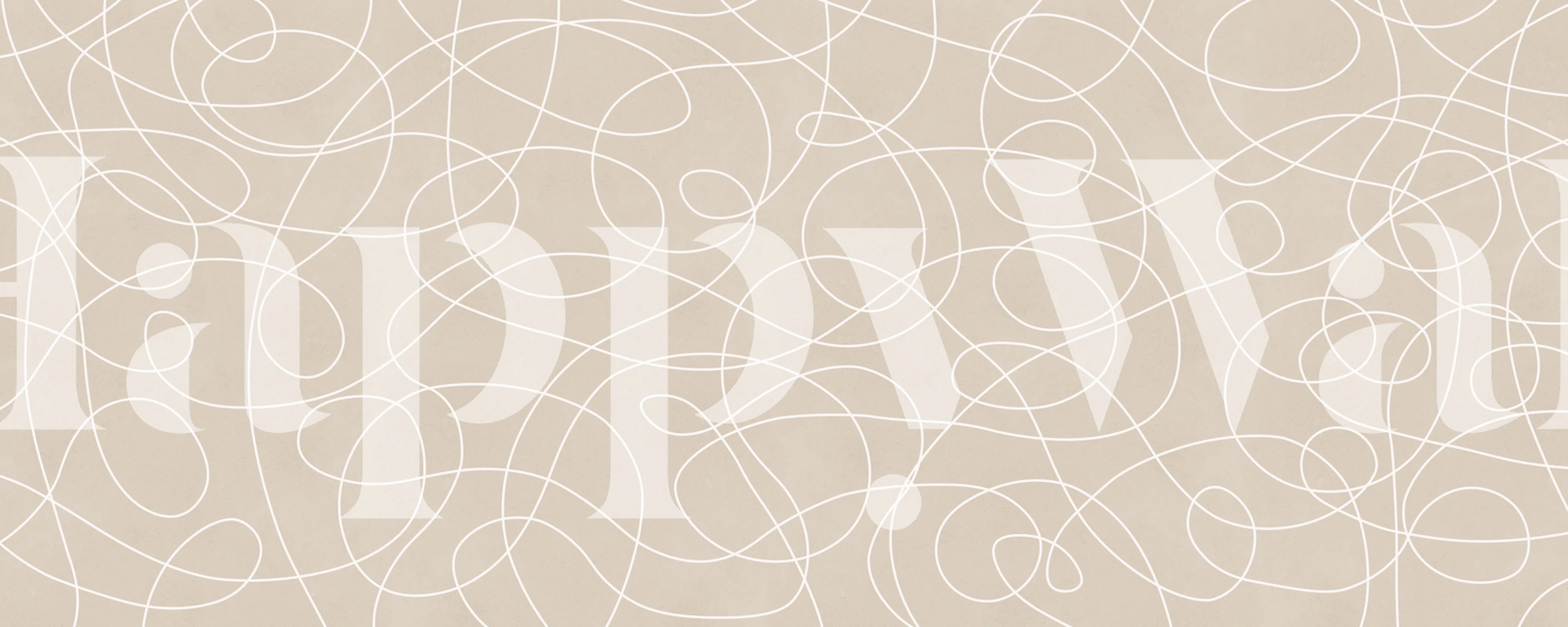 Beige Loop Elegance-tapetti huoneessa.