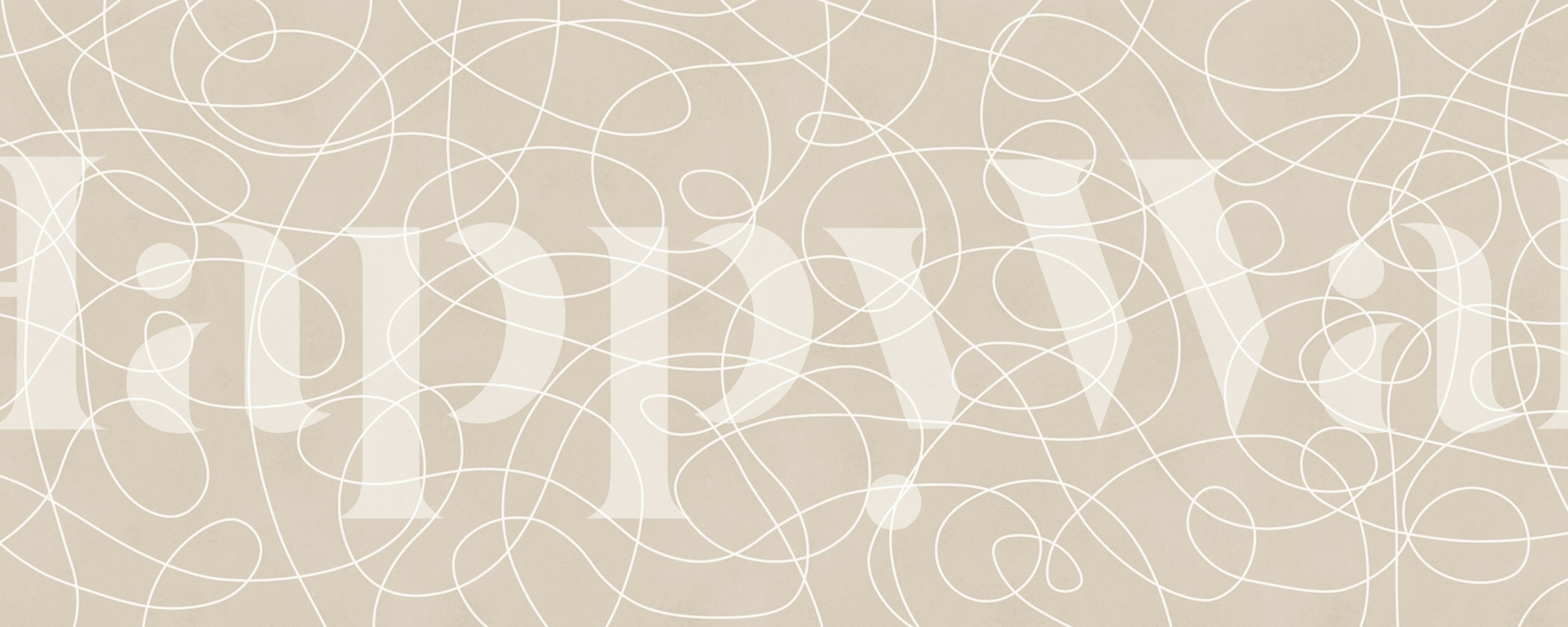 Papel pintado Beige Loop Elegance en una habitación.