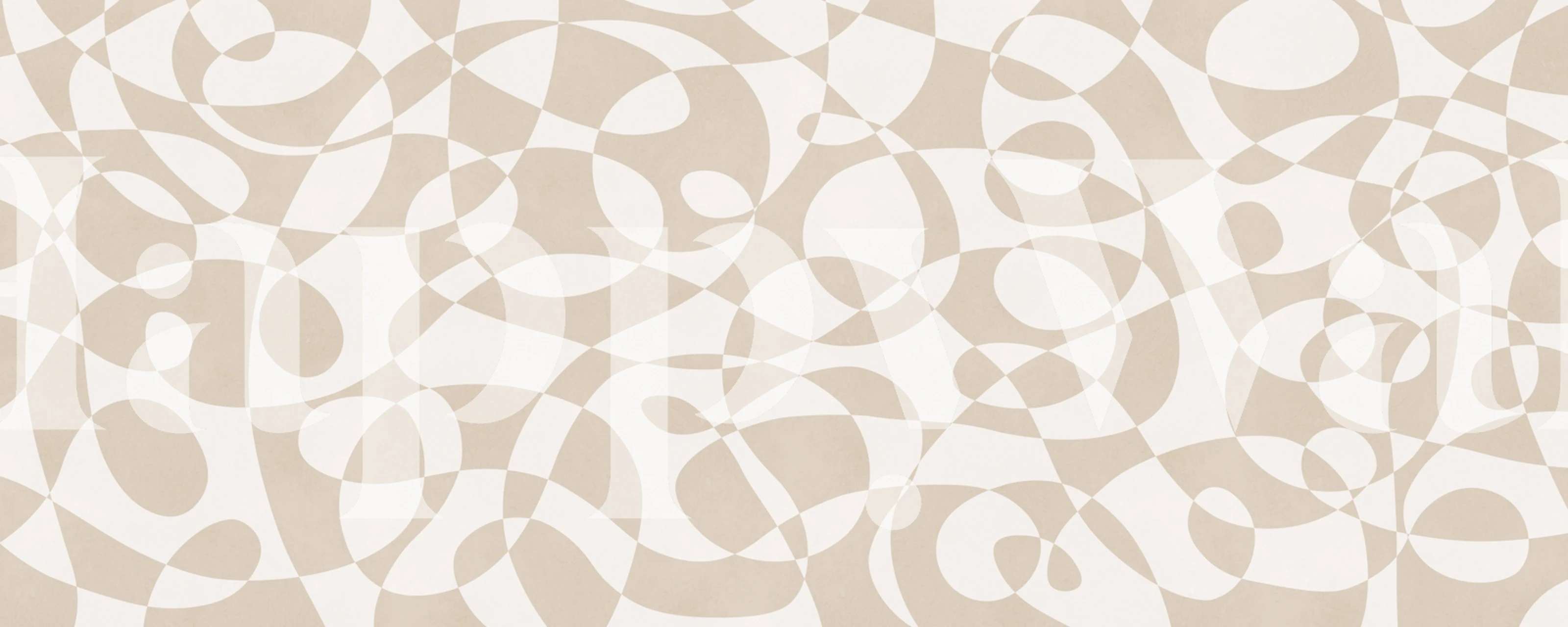 Beige Curves Harmony wallpaper in een kamer