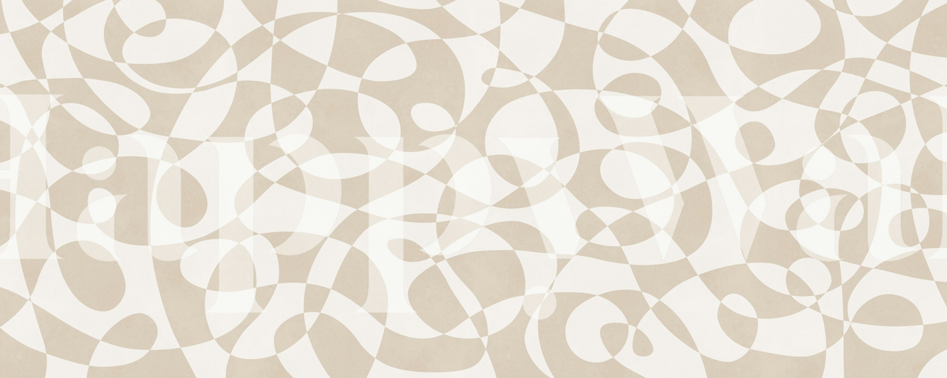 Beige Curves Harmony tapet i et rum