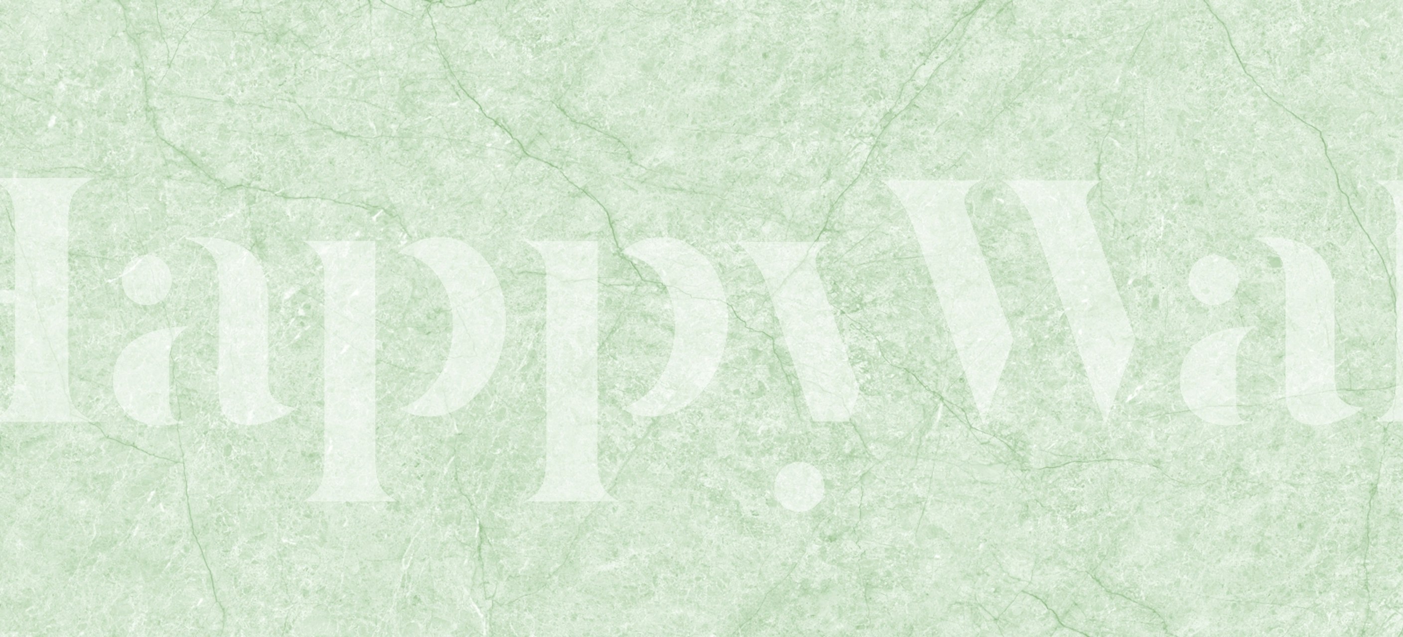 Pastel green stone wallpaper in a room setting