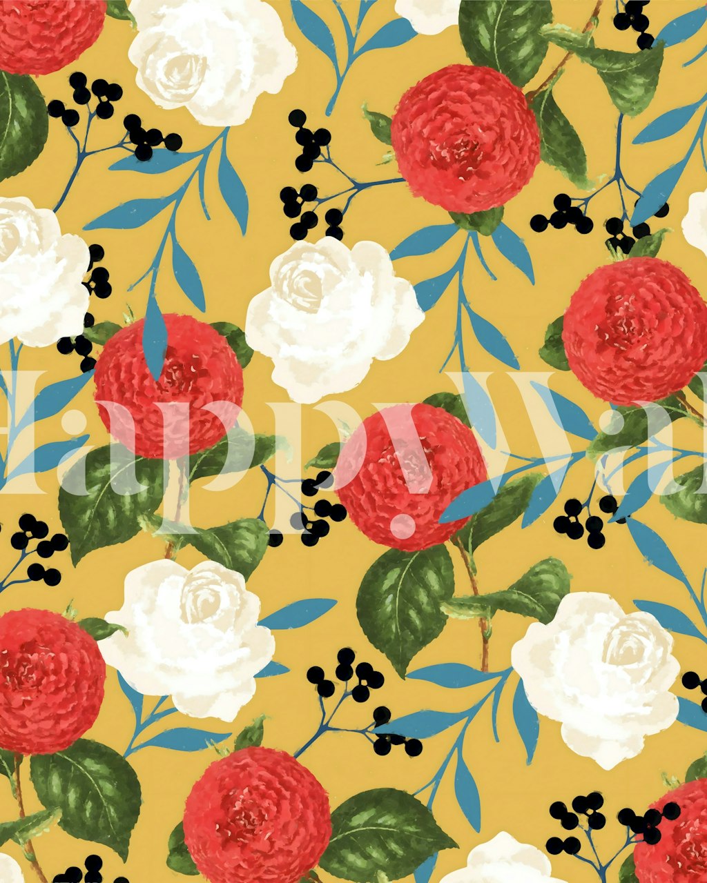 Floral Obsession wallpaper design in a room