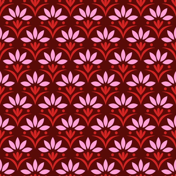 Vintage Florals bordeaux