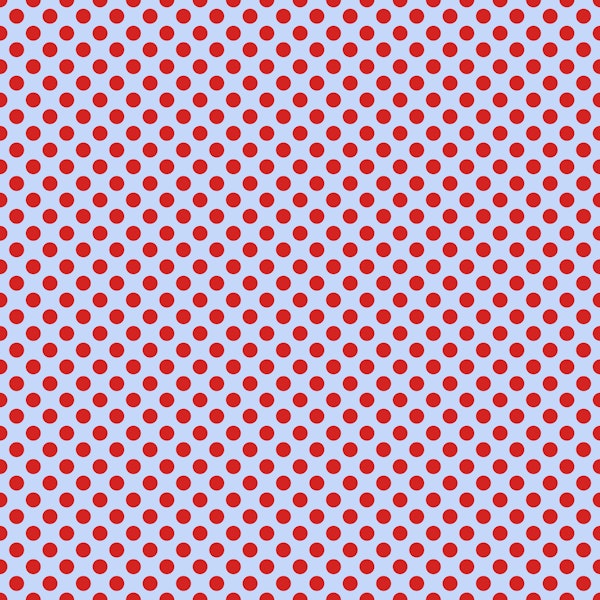 Polka Dots red light blue