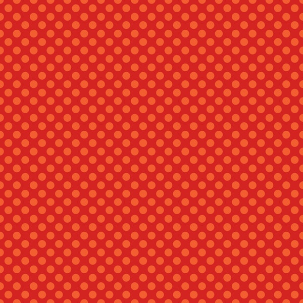 Polka Dots orange red
