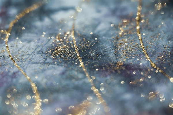 Blue Gold Glitter Glam 1