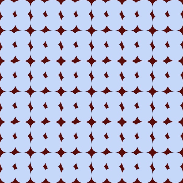 Retro Cloudy Shapes light blue brown