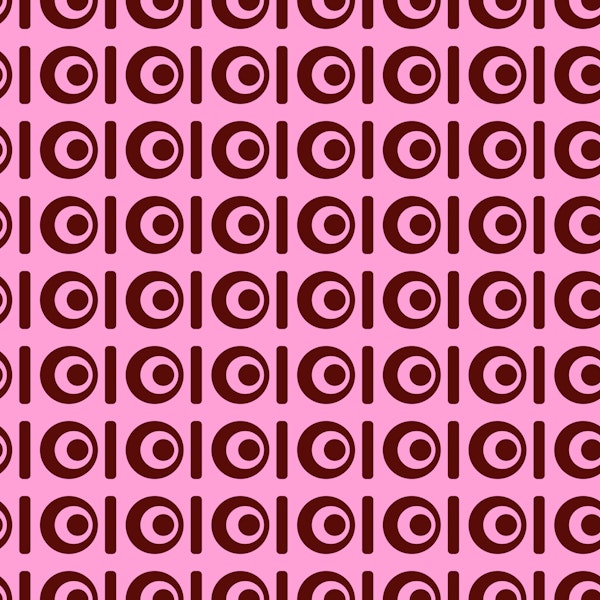 Retro Shapes brown pink