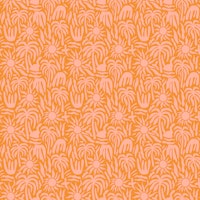 Palmeras y Sol orange tapet