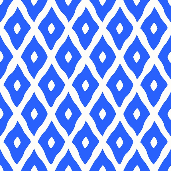 Curvy Diamonds white blue