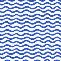 Wavy Lines dark blue behang