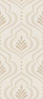 elegant ogee leaves - beige wallpaper