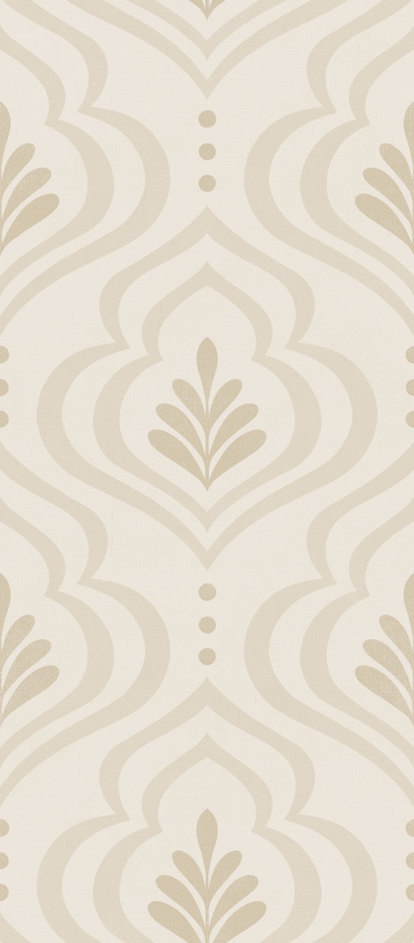 elegant ogee leaves - beige