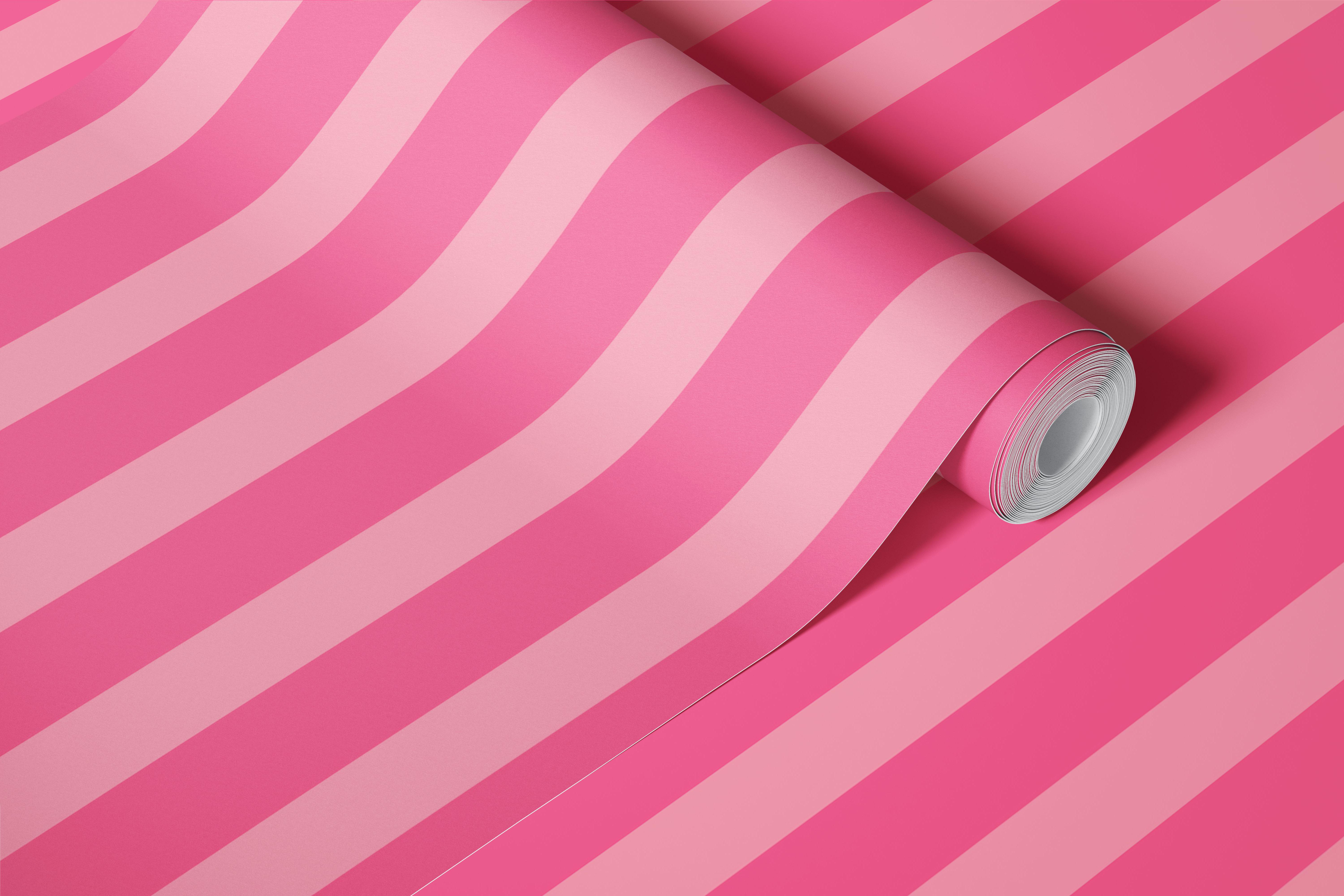 Bold Stripes pink rose tapet i et rum