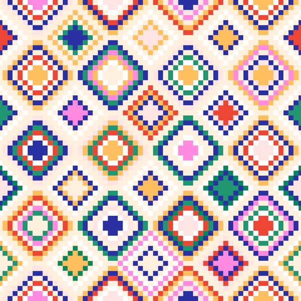 Cool Boho Diamond Mosaic creme