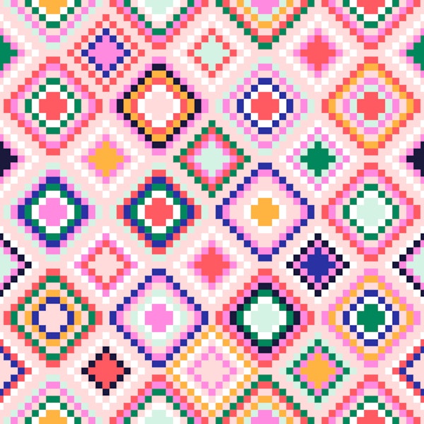 Cool Boho Diamond Mosaic pink