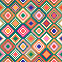 Cool Boho Diamond Mosaic green tapete