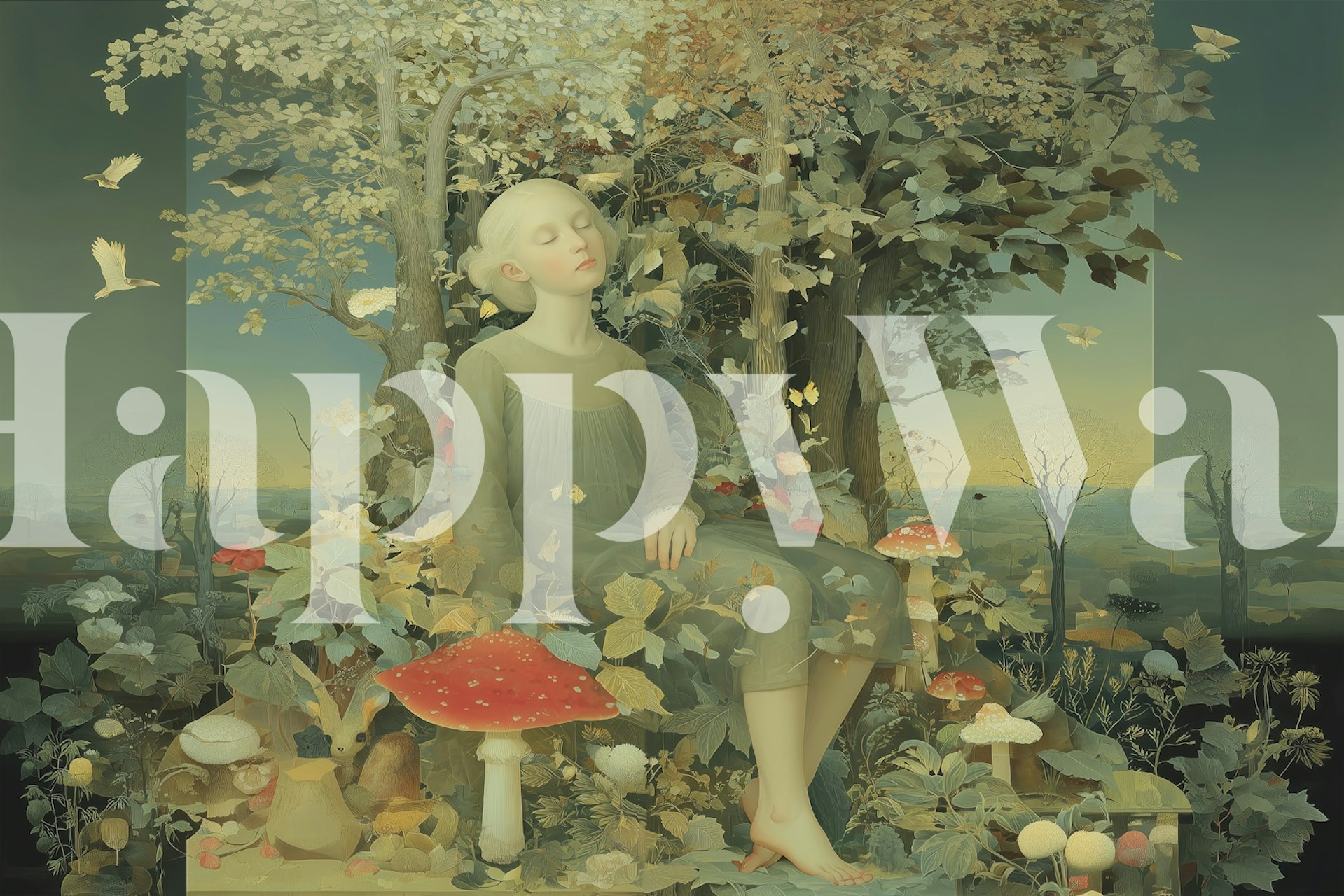 Enchanting Forest Dreamscape wallpaper in a room