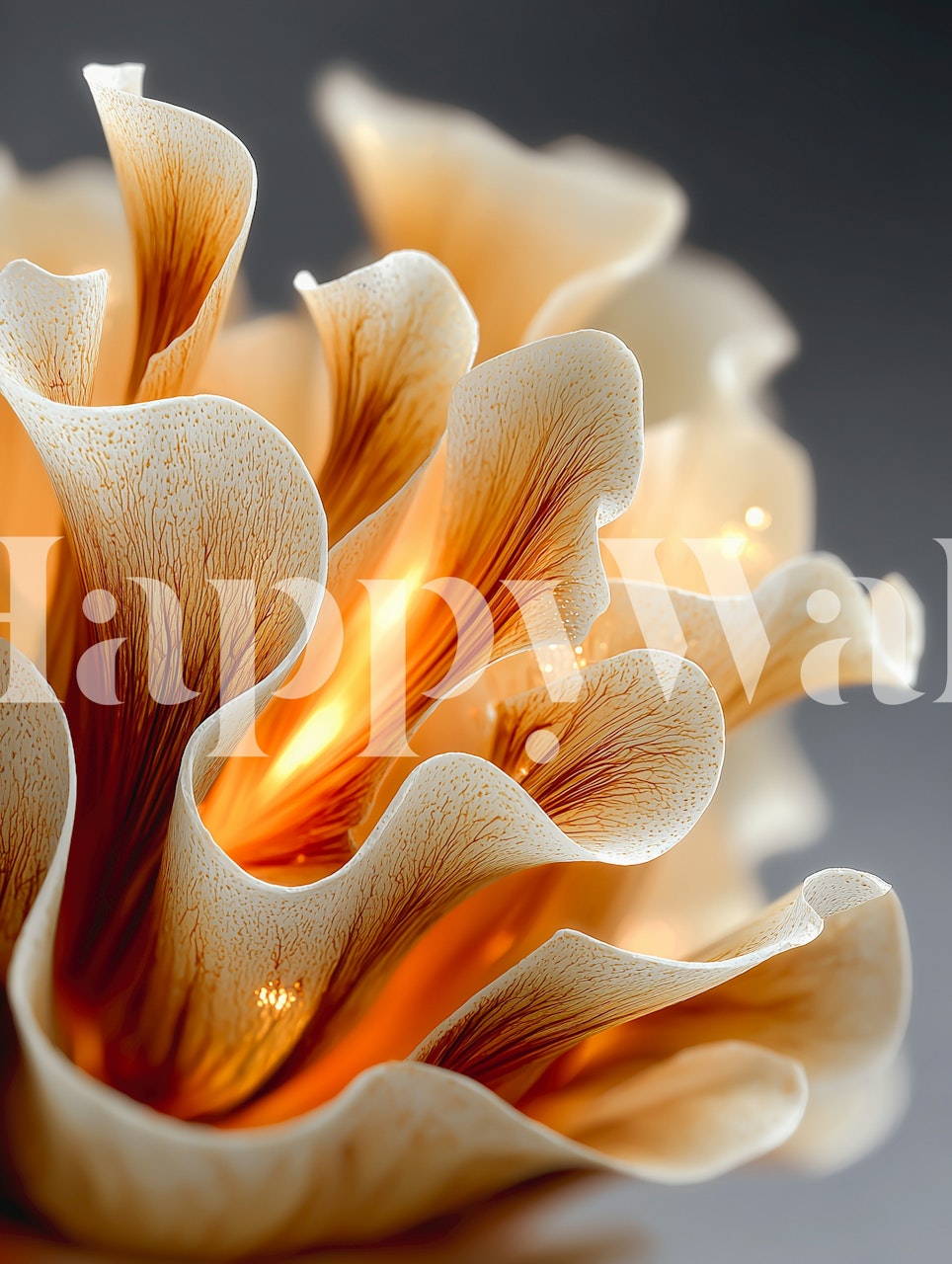 tapeta Luminous Floral Sculpture v místnosti