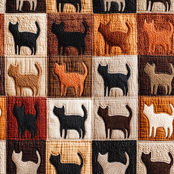 Vintage Cat Quilt