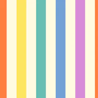 pastel bright rainbow awning stripe behang