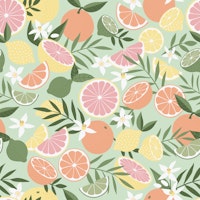 Tropical Citrus Fruit - cucumber green - L tapete